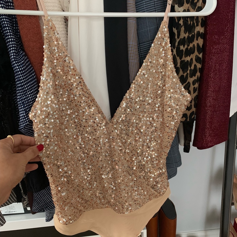 Jonathan Simkhai | Sequin Cami Bodysuit NWT
